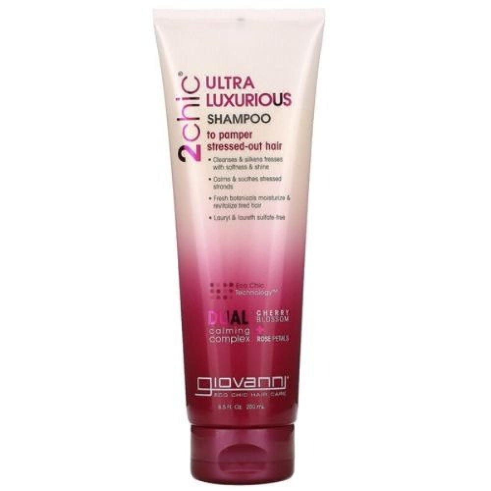 شامبو شعر مزدوج مهدئ فائق الفخامة بزهر الكرز وبتلات الورد من جيوفاني 250 مل